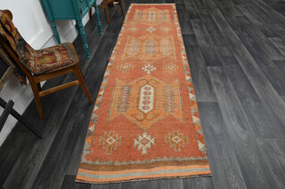 Turkish Vintage Runner Rug - Thumbnail