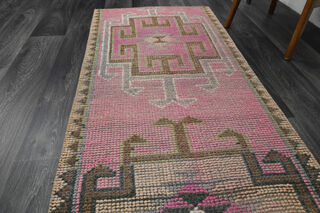 Turkish Vintage Runner Rug - Thumbnail