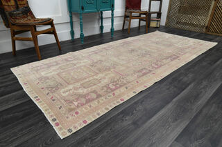 Turkish Vintage Runner Rug - Thumbnail