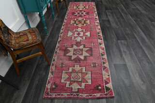 Turkish Vintage Runner Rug - Thumbnail