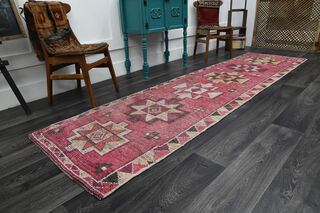 Turkish Vintage Runner Rug - Thumbnail