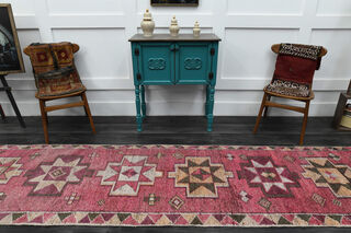 Turkish Vintage Runner Rug - Thumbnail