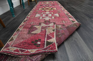 Turkish Vintage Runner Rug - Thumbnail