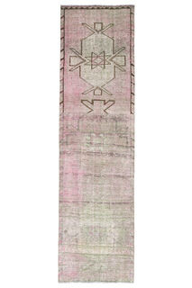 Antique Pink Runner Rug - Thumbnail