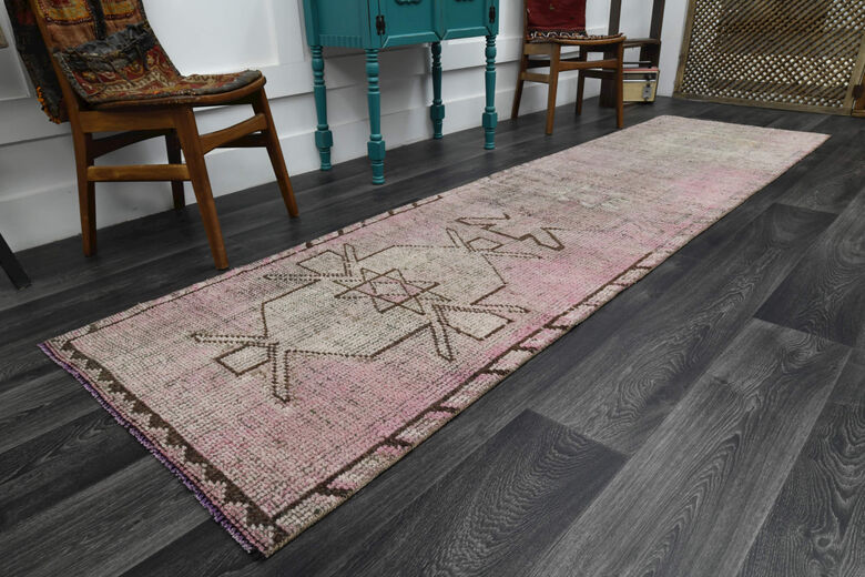 Antique Pink Runner Rug