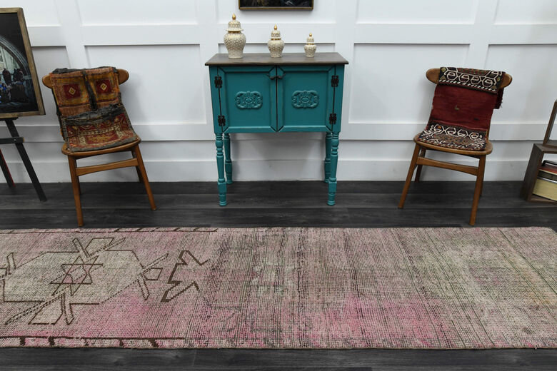 Antique Pink Runner Rug