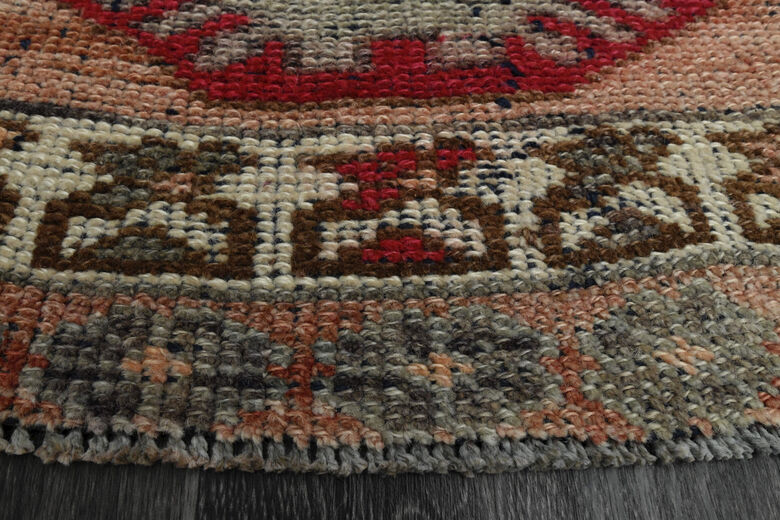 Hand-Knotted Vintage Runner Rug