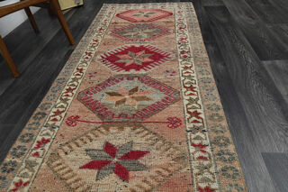 Hand-Knotted Vintage Runner Rug - Thumbnail