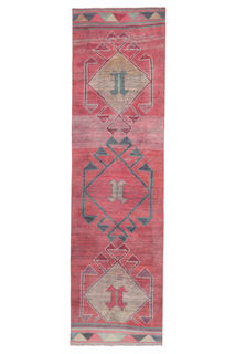 Turkish Vintage Runner Rug - Thumbnail