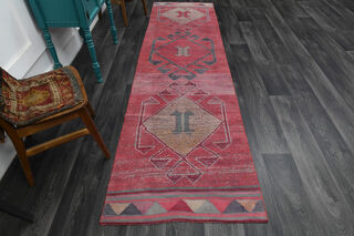 Turkish Vintage Runner Rug - Thumbnail