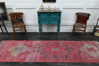 Turkish Vintage Runner Rug - Thumbnail