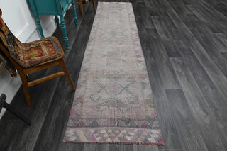 Turkish Vintage Runner Rug - Thumbnail