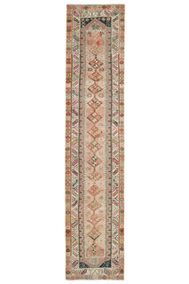 Vintage Turkish Runner Rug - Thumbnail