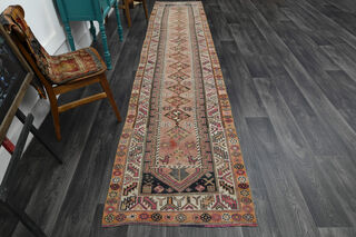 Vintage Turkish Runner Rug - Thumbnail