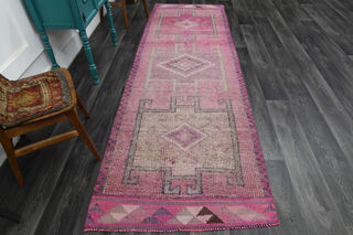 Turkish Vintage Runner Rug - Thumbnail