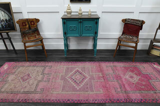 Turkish Vintage Runner Rug - Thumbnail