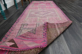 Turkish Vintage Runner Rug - Thumbnail