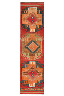 Turkish Vintage Runner Rug - Thumbnail