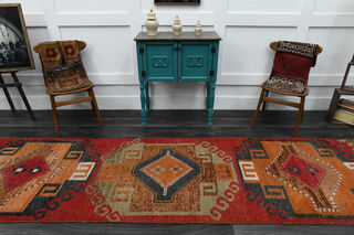 Turkish Vintage Runner Rug - Thumbnail