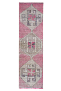 Turkish Vintage Runner Rug - Thumbnail