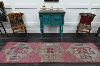 Turkish Vintage Runner Rug - Thumbnail