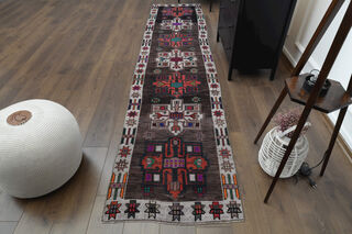 Handwoven Vintage Runner Rug - Thumbnail