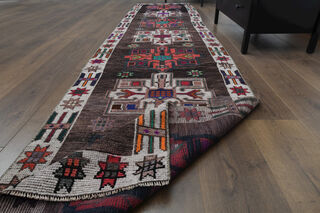 Handwoven Vintage Runner Rug - Thumbnail