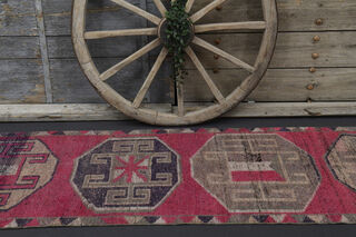 Turkish Vintage Runner Rug - Thumbnail