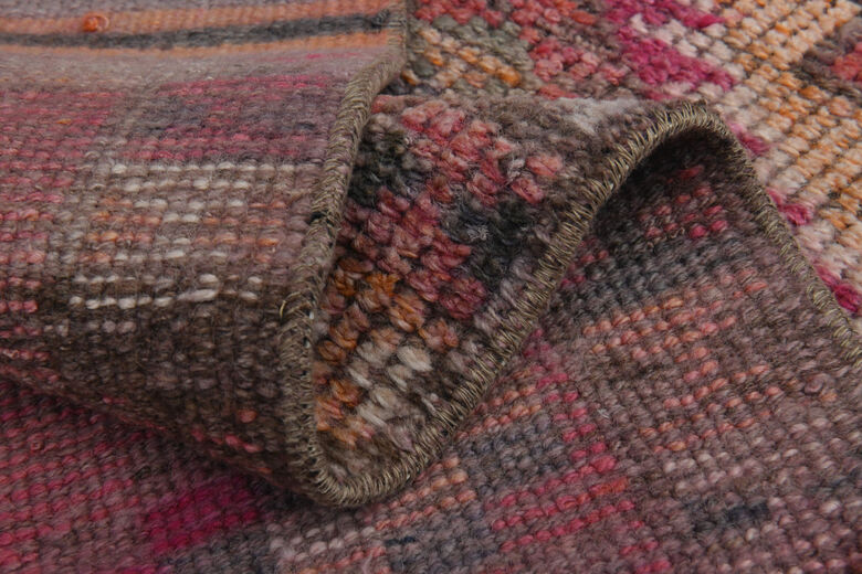 Hand-Knotted Vintage Runner Rug