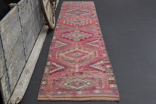 Hand-Knotted Vintage Anatolian Runner Rug - Thumbnail