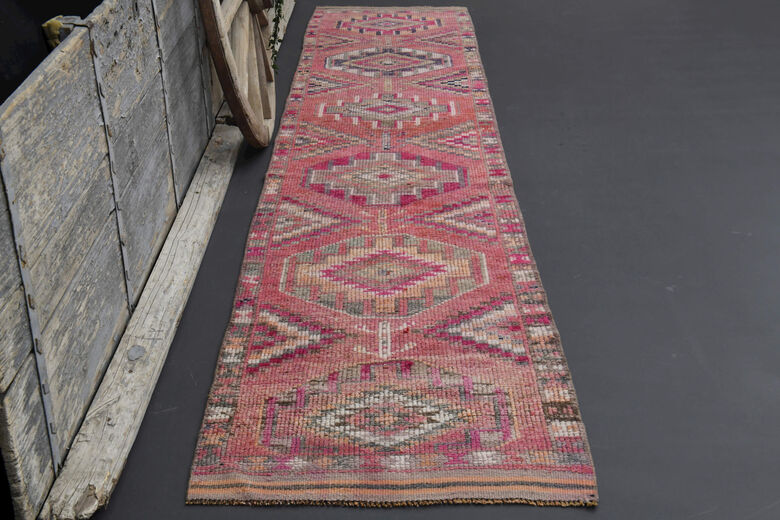 Hand-Knotted Vintage Anatolian Runner Rug