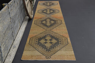 Turkish Vintage Runner Rug - Thumbnail