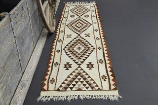 Turkish Vintage Runner Rug - Thumbnail