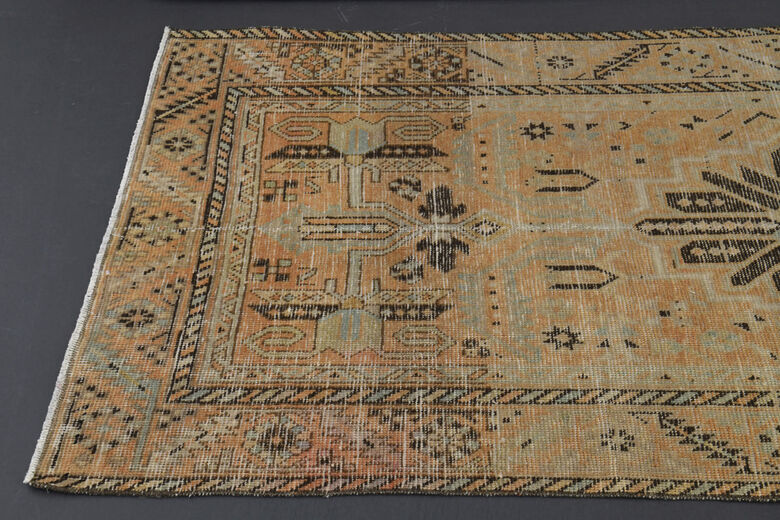 Neutral Anatolian Vintage Runner Rug