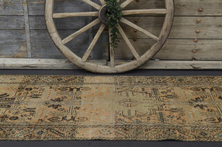 Neutral Anatolian Vintage Runner Rug - Thumbnail