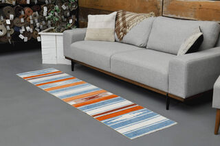 Bright Flatweave Runner Rug - Thumbnail