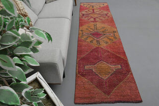 Turkish Vintage Runner Rug - Thumbnail