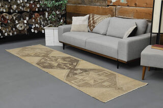 Neutral Vintage Runner Rug - Thumbnail