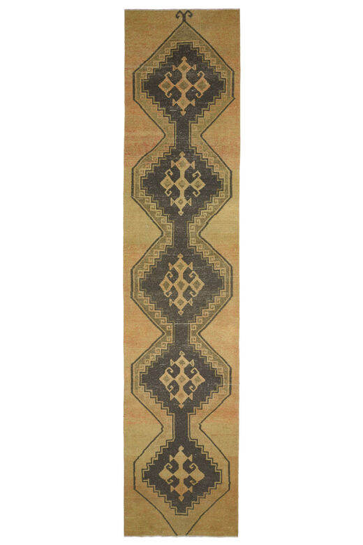 Neutral Turkish Runner Anatolian Rug