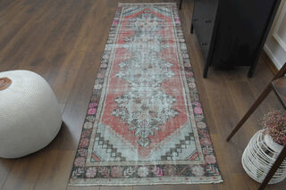 Oriental Vintage Runner Rug - Thumbnail