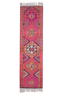 Turkish Vintage Runner Rug - Thumbnail