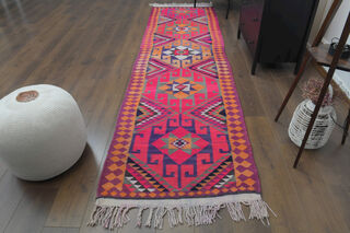 Turkish Vintage Runner Rug - Thumbnail