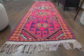 Turkish Vintage Runner Rug - Thumbnail