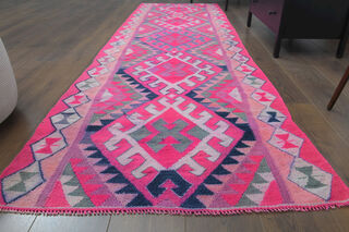 Turkish Vintage Runner Rug - Thumbnail