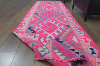 Turkish Vintage Runner Rug - Thumbnail