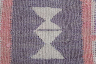 Flatweave Pink Purple Runner Rug - Thumbnail