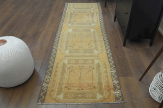 Turkish Vintage Runner Rug - Thumbnail