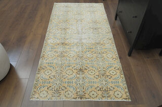 Turkish Vintage Runner Rug - Thumbnail