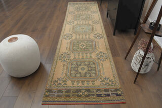 Turkish Vintage Runner Rug - Thumbnail