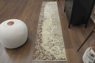 Vintage Oushak Runner Rug - Thumbnail